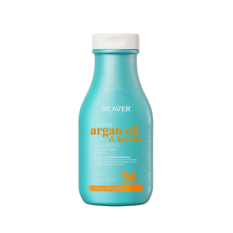 Beaver Argan Oil & Keratin Repairing Shampoo, 350 ml