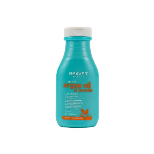 Beaver Mini Shampoo Argan Oil & Keratin Repairing Shampoo , 60 ml