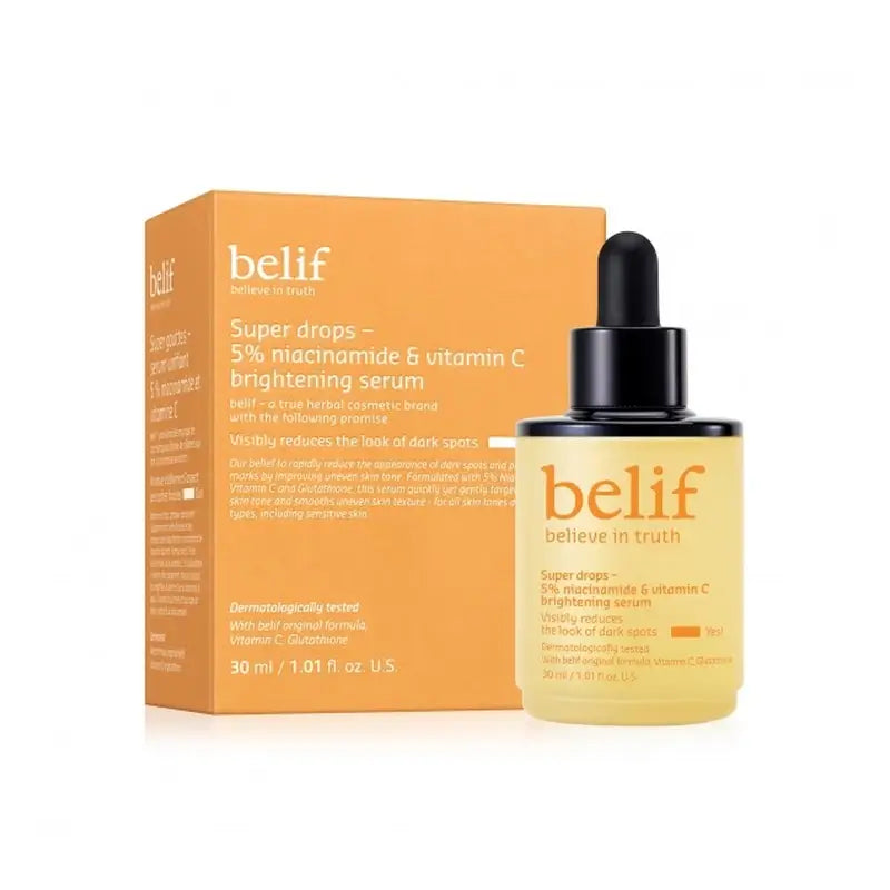 Belif Super Drops - 5% Niacinamide & Vitamin C Brightening Serum , 30 ml
