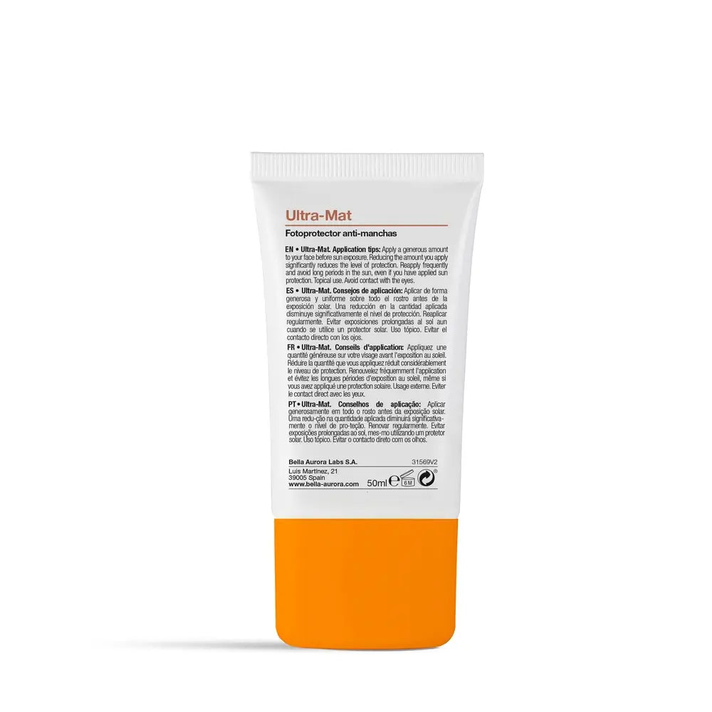Bella Aurora Ultra-Mat Anti-Blemish Sunscreen, 50 ml.