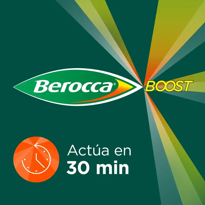 Berocca Boost Magnesium, Vitamins and Minerals with Guarana, 30 Effervescent Tablets