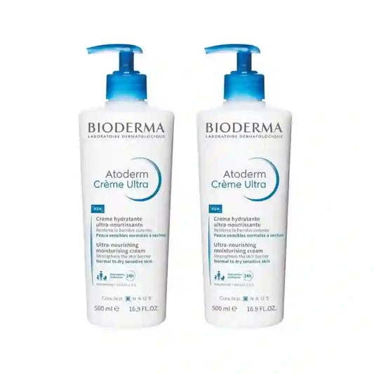 Bioderma Atoderm Ultra Nourishing Cream, 2X500 Ml
