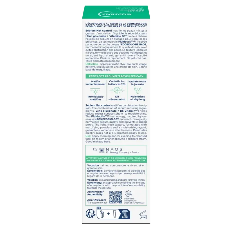 BIODERMA Sebium Mat Control Moisturises and Mattifies, 30 ml