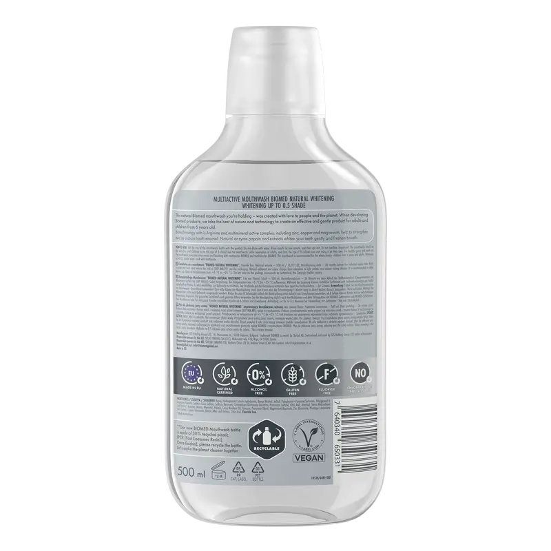 Biomed Natural Whitening Mouthwash , 500 ml