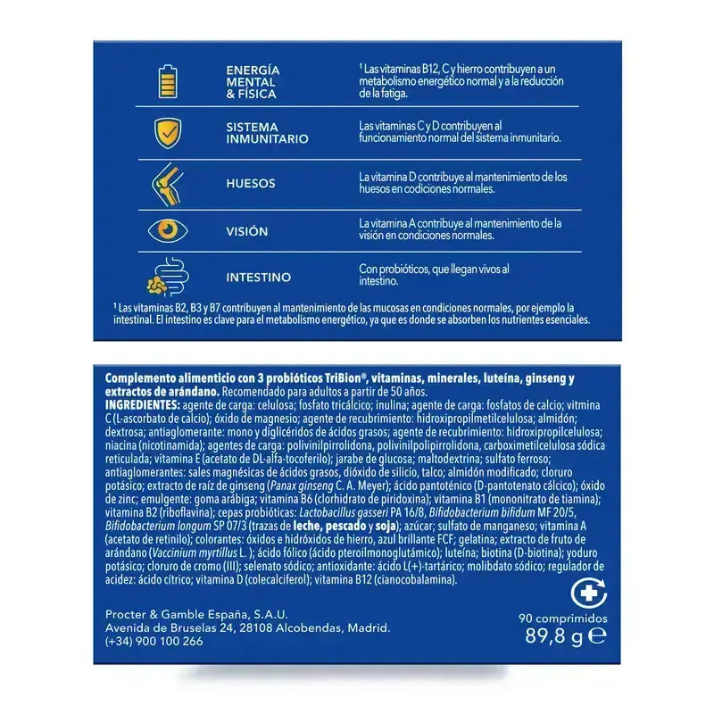 Bion3 Energy 50+ Multivitamin, 2X90 Tablets