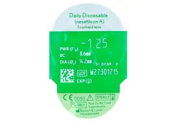 Biotrue One Day Daily Spherical Lenses , 90 units - +0.50, 8.6, 14.2