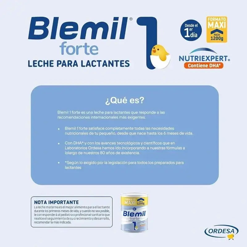 Blemil Plus 1 Forte, Pack 12 x 1200 grams