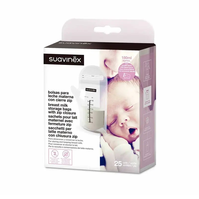 Suavinex Pre-Sterilised Breast Milk Storage Bags 25 pcs.