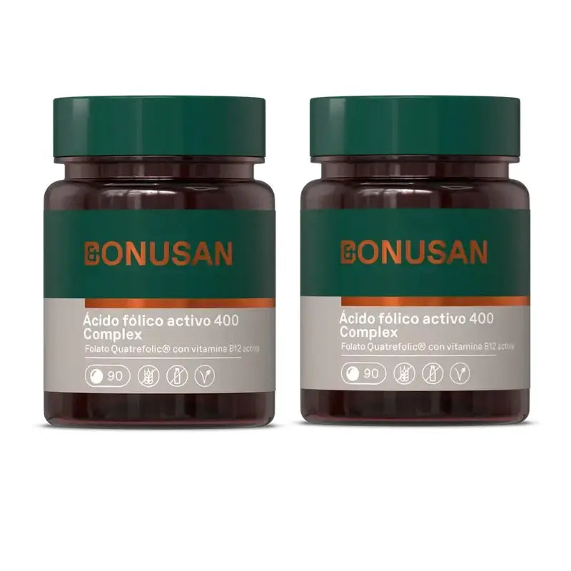 Bonusan Folic Acid Active 400 Complex , 2X90 Tablets