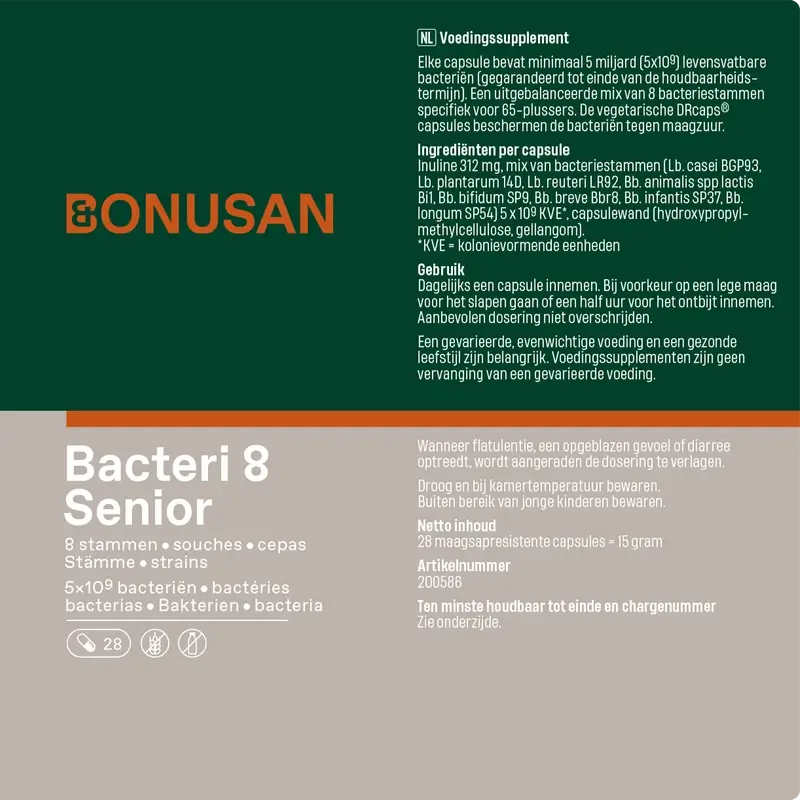 Bonusan Bacteri 8 Senior , 28 capsules