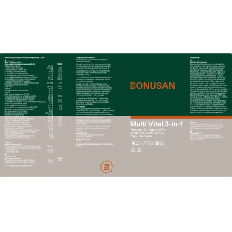 Bonusan Multi Vital 3-In-1 , 84 tablets