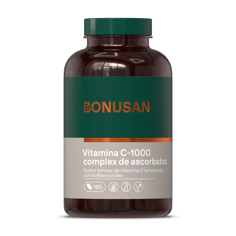 Bonusan Vitamin C-1000 Ascorbate Complex, 180 Tablets