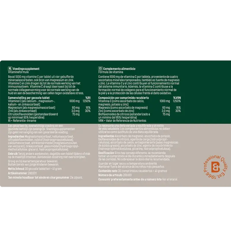 Bonusan Vitamin C-1000 Ascorbate Complex , 30 tablets