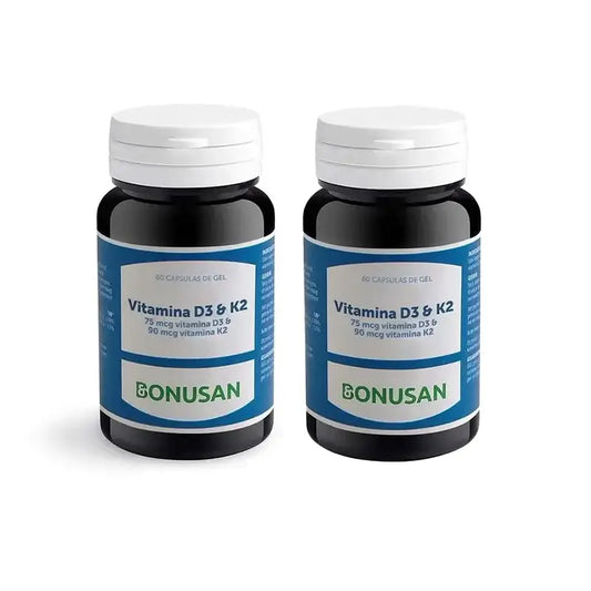 Bonusan Vitamin D3 & K2 , 2X60 Capsules