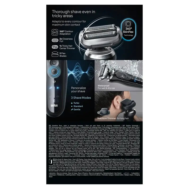 Braun Series 6 61-B1200S Sensoflex Electric Shaver With Precision Trimmer