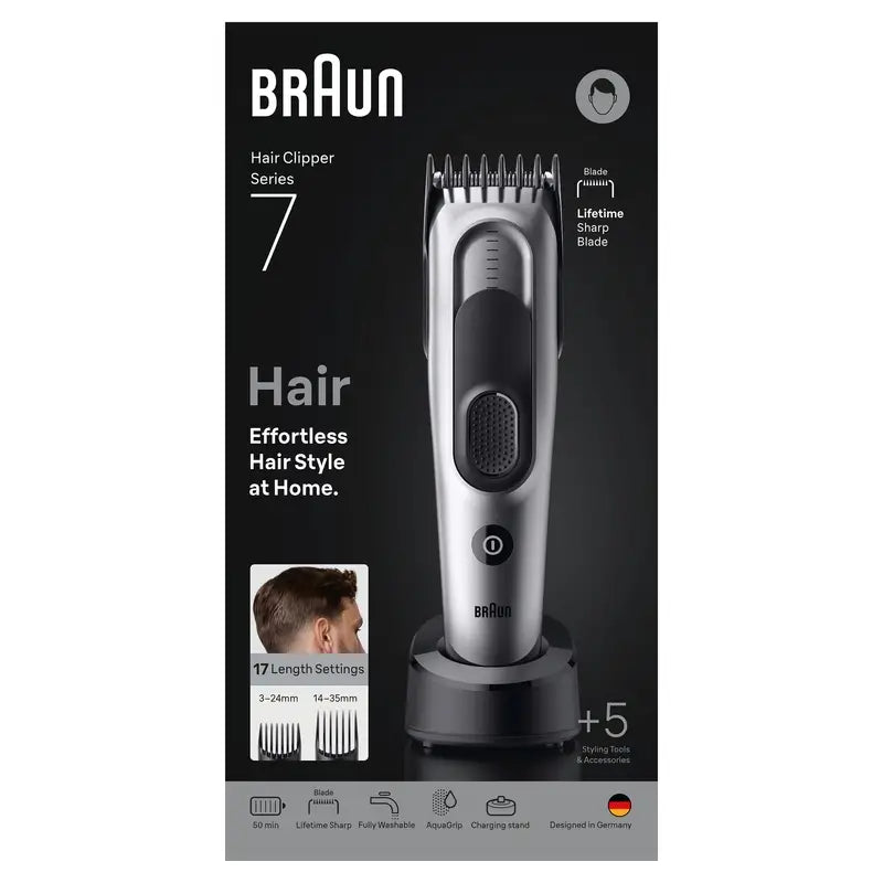 Braun Series 7 Hair clippers 17 Lengths +5 Accessories