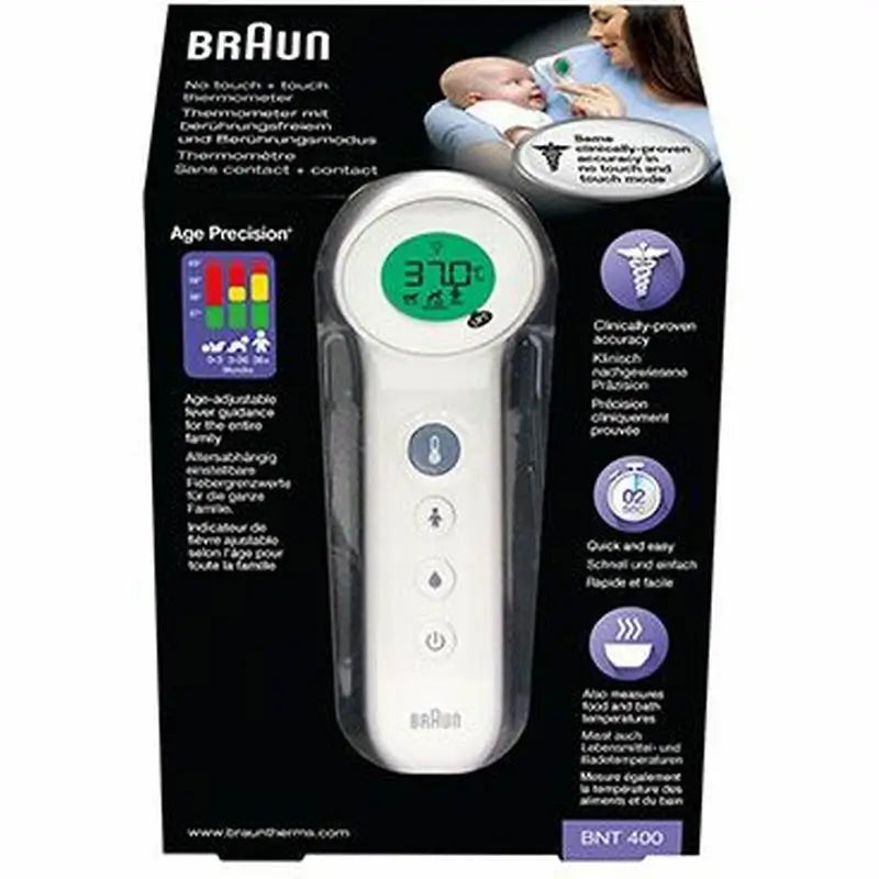 Braun Contactless + Front Bnt400 Thermometer , 1 pc.