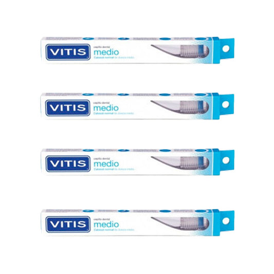 VITIS Medium Daily Use Toothbrush Pack 4 Units