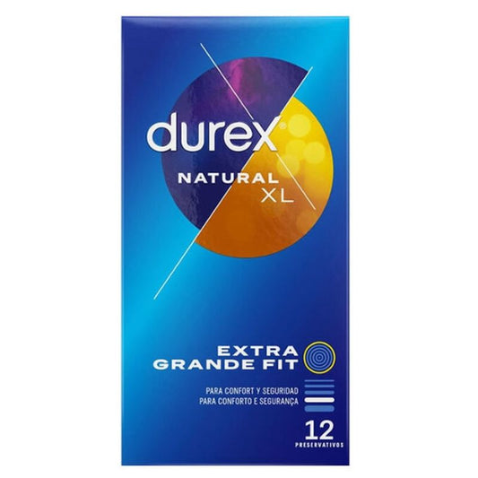 Durex Original Condoms Natural Plus Size Xl - 12 pieces