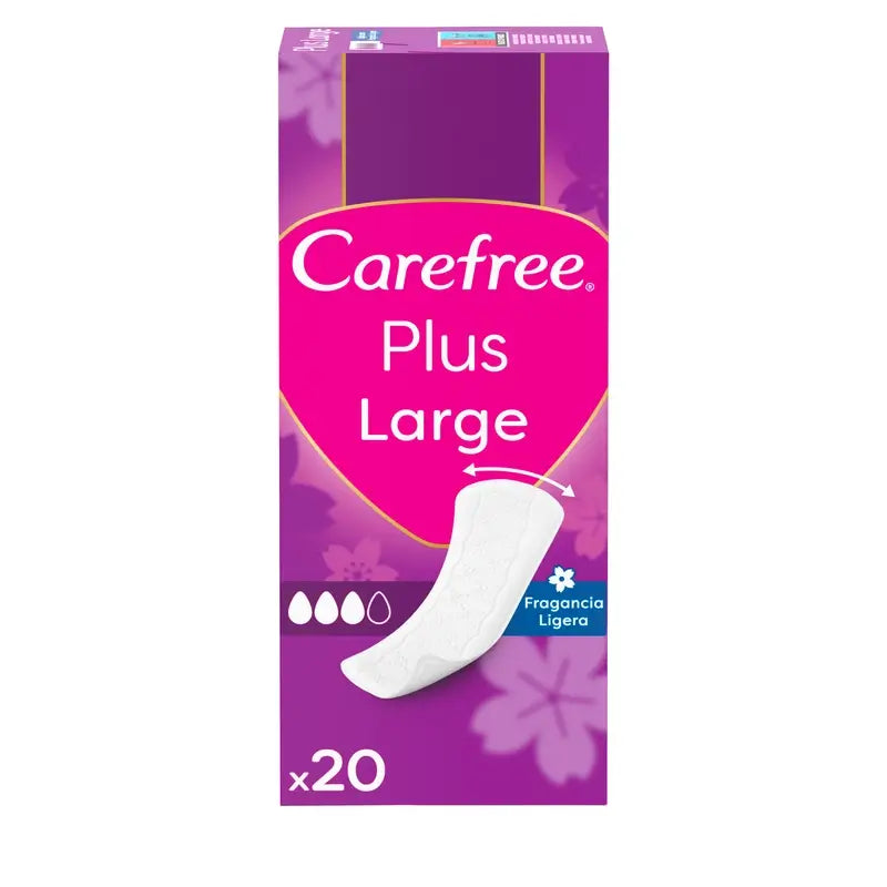 Carefree Plus Large Light Fragrance 20Packs