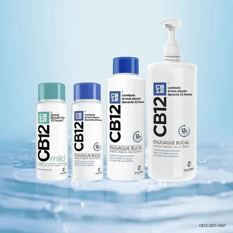 CB12 Mint Mouthwash Mint Flavoured Halitosis Mouthwash, 250 ml