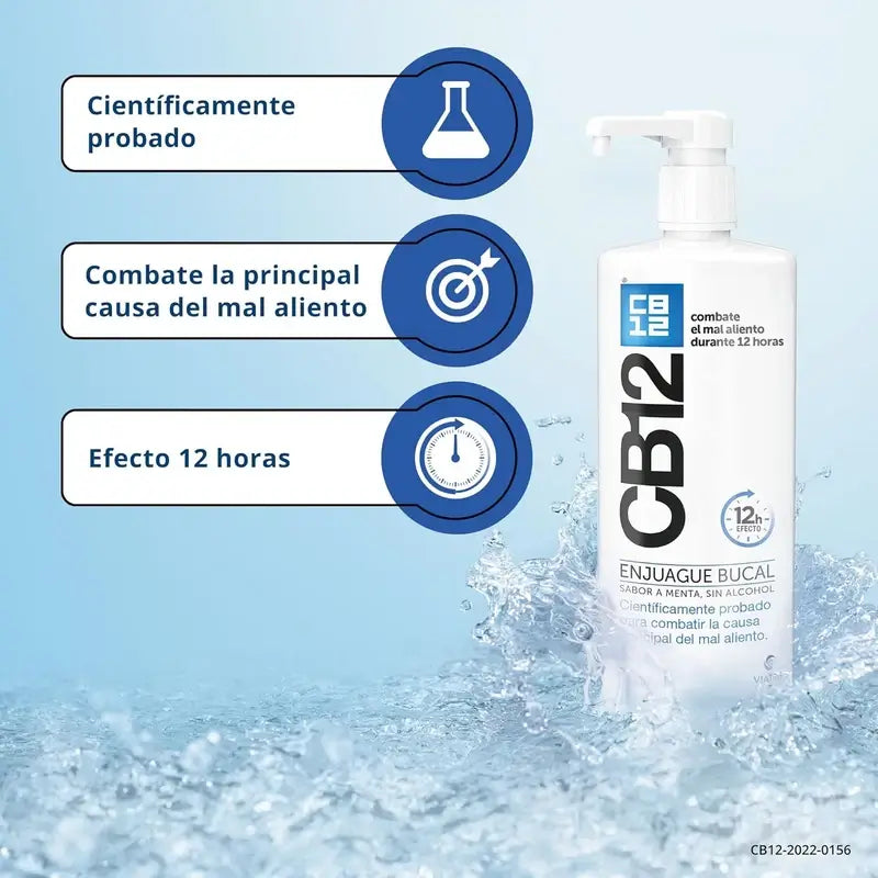 CB12 Mint Mouthwash Mint Flavoured Halitosis Mouthwash, 1000 ml