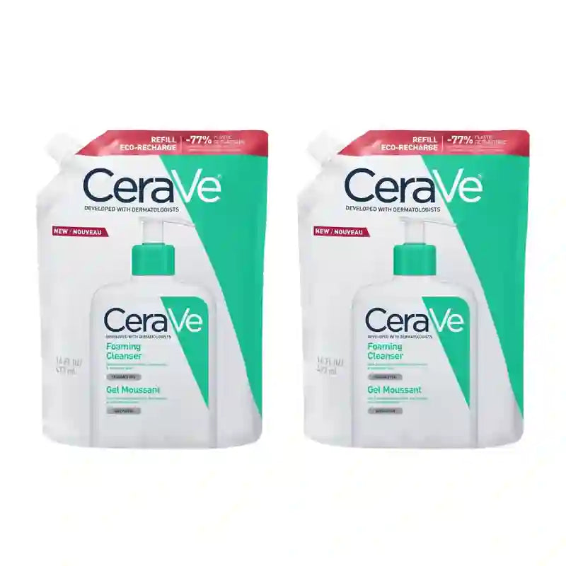 CeraVe Foaming Cleansing Gel Refill, 2X473 Ml