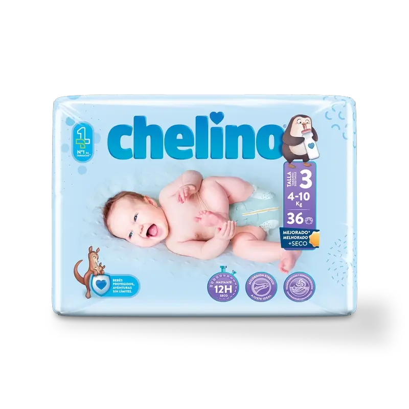 Chelino Nappy Size 3 (4-10 Kg) , 36 units