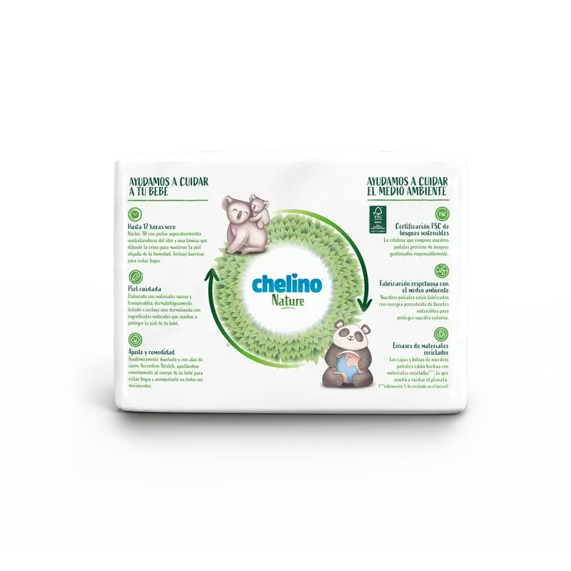 Chelino Nature Nappy Size 2 (3-6 Kg) , 28 units