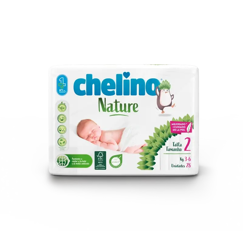 Chelino Nature Nappy Size 2 (3-6 Kg) , 28 units