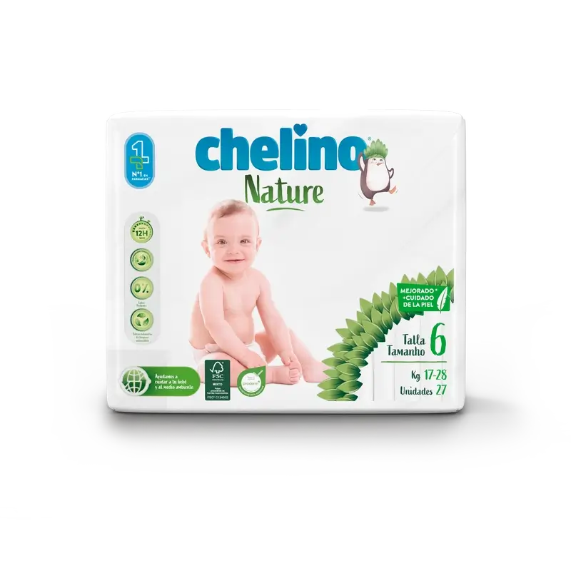 Chelino Nature Nappy Size 6 (17-28 Kg) , 27 units