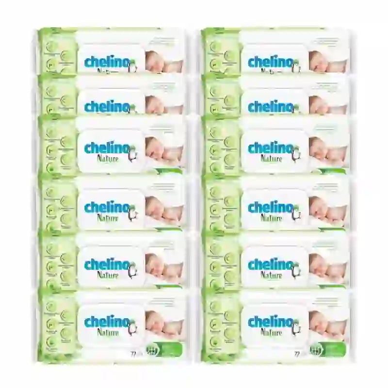 Chelino Nature Baby Wipes , 12X72 Units