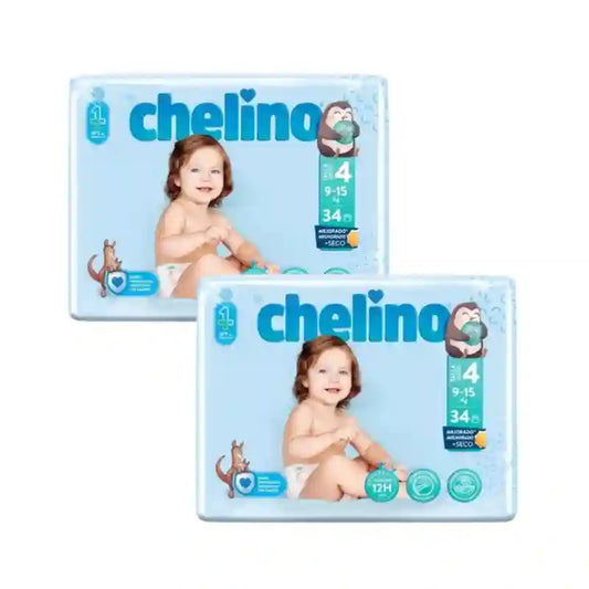 Chelino Diaper Size 4 (9-15 Kg) , 2X34 Units