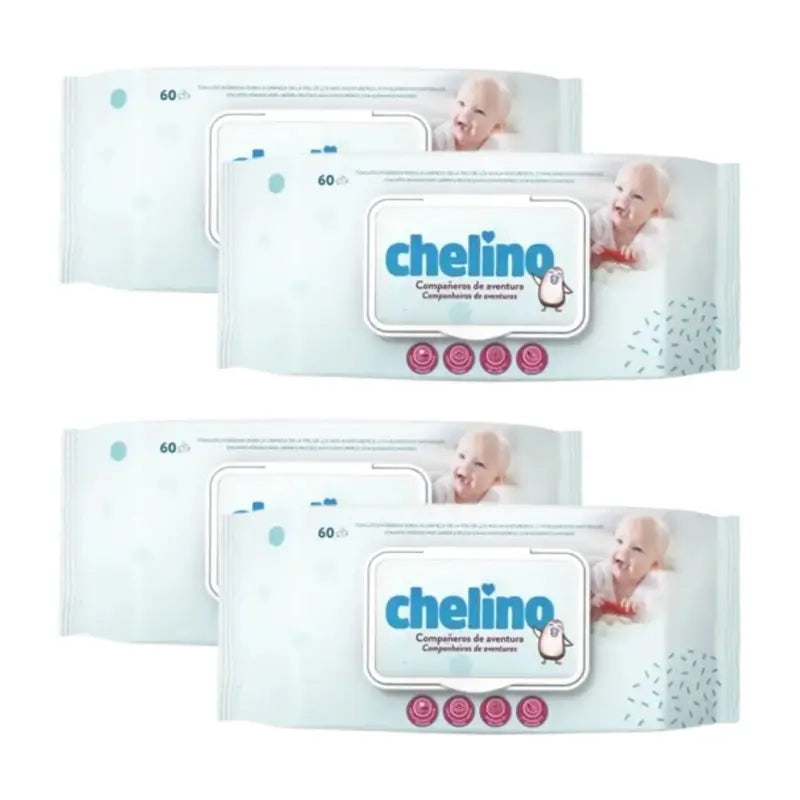 Chelino Wipes, 4x60 units