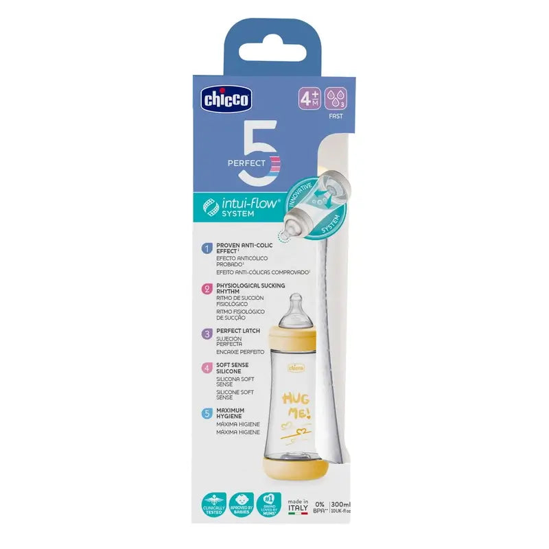 Chicco Perfect5 Neutral Quick Flow 300Ml 4M+ Bottle