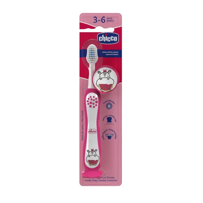 Chicco Hipo Pink Toothbrush 3-6Y