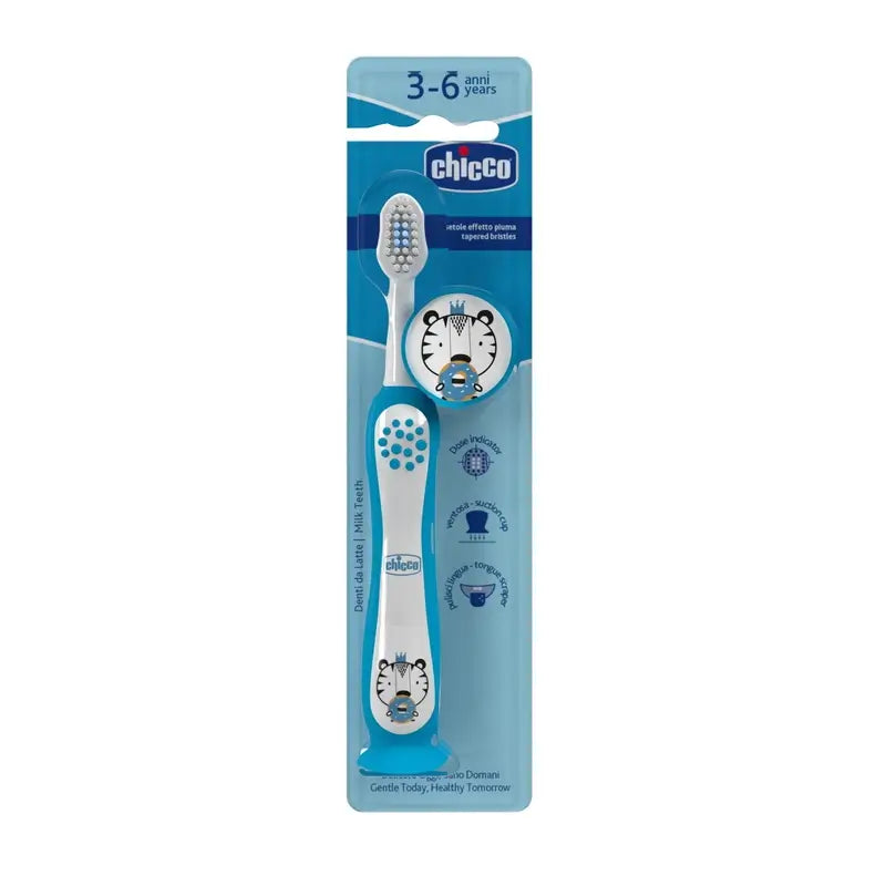 Chicco Tiger Blue Toothbrush 3-6Y