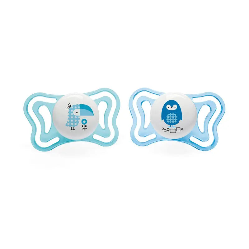 Chicco - Physio Light Silicone Pacifier Blue 2-6 Months Pack 2 units