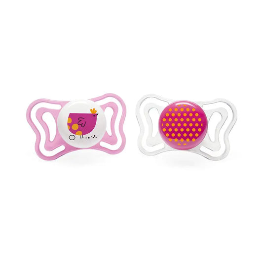 Chicco - Pacifier Physio Light Silicone Pink 16-36 Months Pack 2 units
