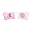 Chicco - Pacifier Physio Light Silicone Pink 6-16 Months Pack 2 units