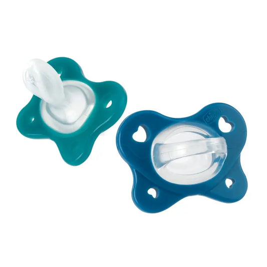 Chicco Physioforma Dual Soft Silicone Pacifier Blue 16-36M 2 Units