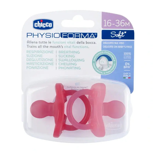 Chicco Physioforma Soft Soother Pink 16-36M 2 Units