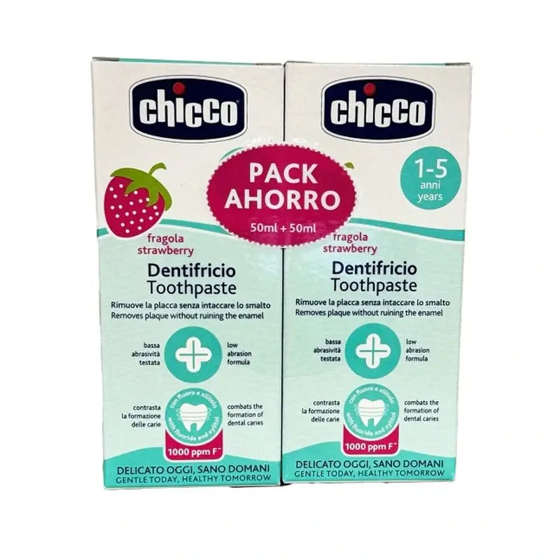 Chicco Bipack Strawberry Toothpaste.