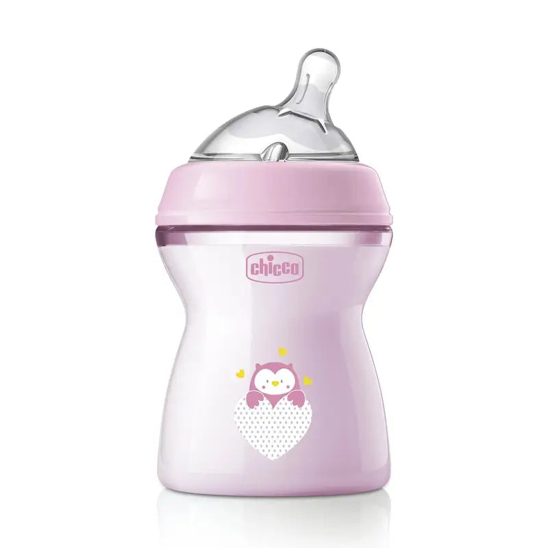 Chicco Naturalfeeling Pink Medium Flow 250Ml 2M+ Baby Bottle