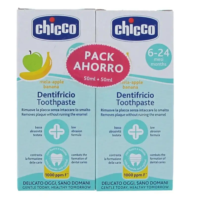 Chicco Bipack Toothpaste Banana / Apple
