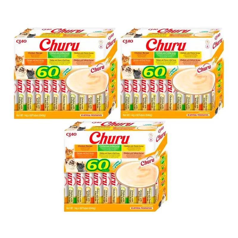 Churu Cat Chicken Varieties, Pack 3 x 60X14Gr