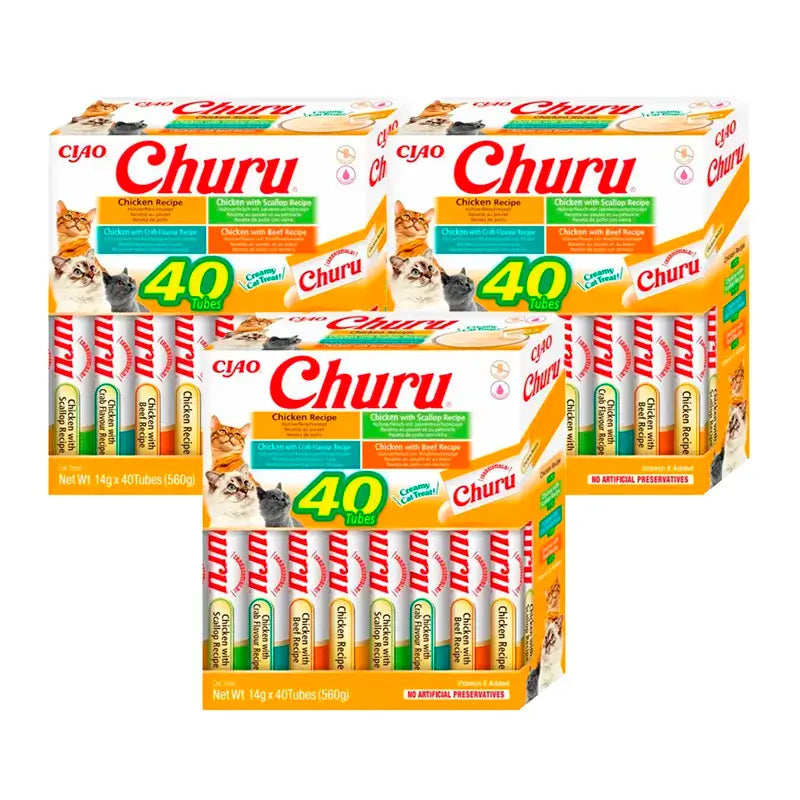 Churu Cats Chicken Varieties, Pack 3 x 40x14Gr