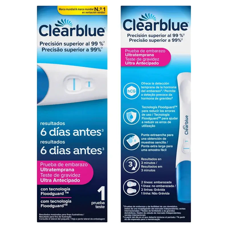 Clearblue Ultra Early Pregnancy Test 10mI, Results 6 Days Early, 1 Analogue Test