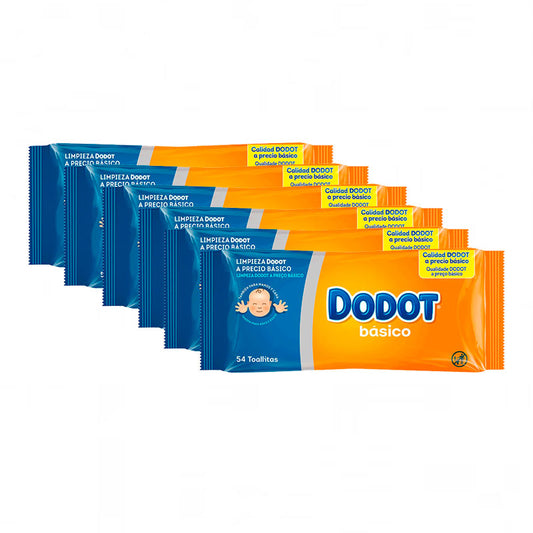 Dodot Wipes Basic Pack, 6 x 54 (324 pieces)