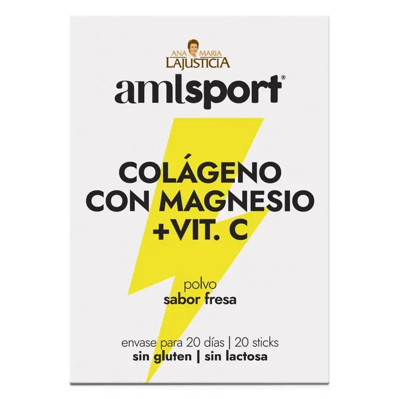 AML SPORT Collagen with Magnesium + Vitamin C strawberry flavour, 20 sticks